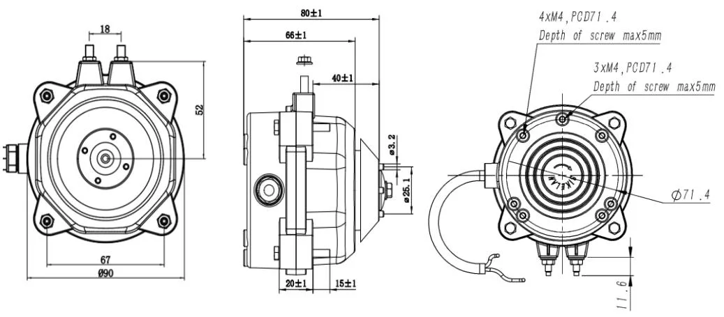 Standard Export Package Sikelan or OEM China Tubular Motor Mdac6115A