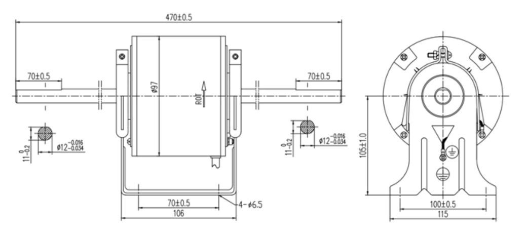 20W Fan-Coil Series Permanent Magnet DC Brushless Motor for Central Air-Conditioning Units